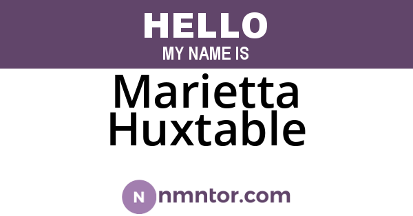 Marietta Huxtable
