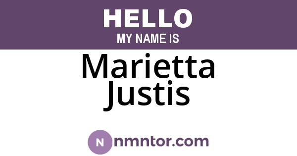 Marietta Justis