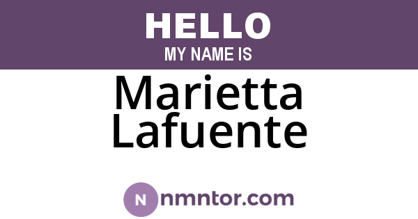 Marietta Lafuente