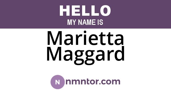 Marietta Maggard