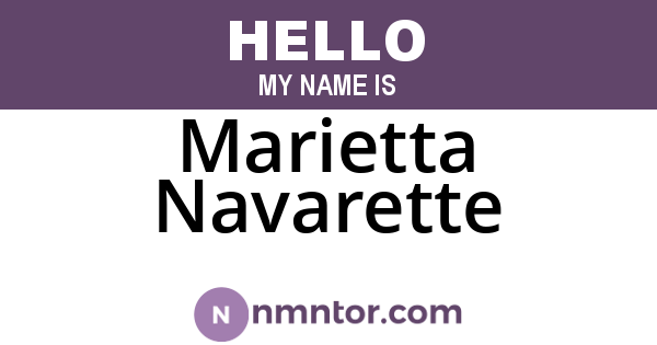 Marietta Navarette