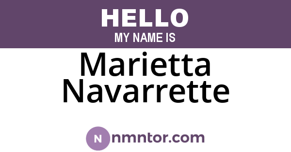 Marietta Navarrette