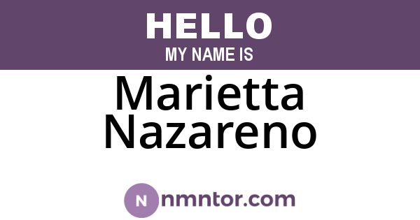 Marietta Nazareno