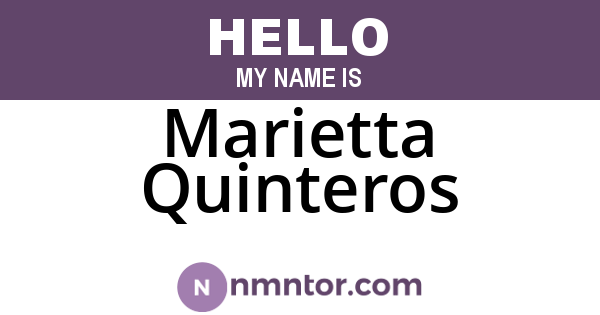 Marietta Quinteros