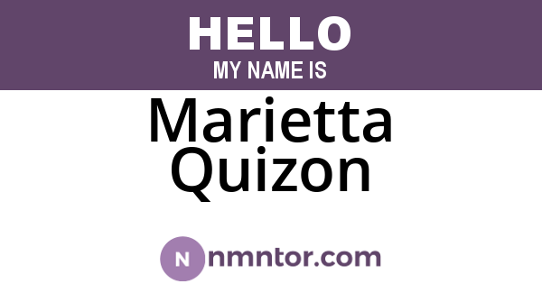 Marietta Quizon
