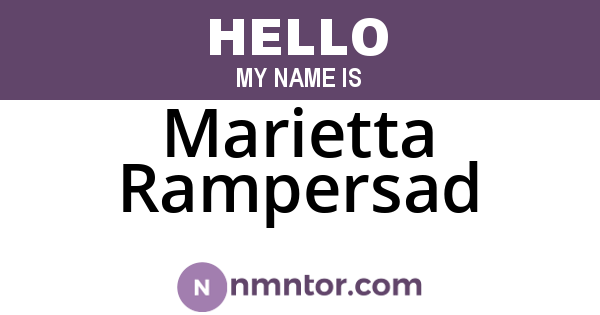Marietta Rampersad