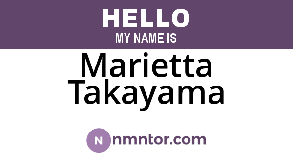 Marietta Takayama