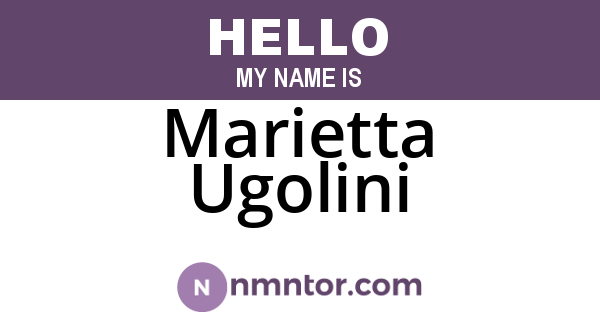 Marietta Ugolini