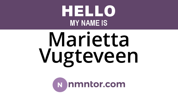 Marietta Vugteveen