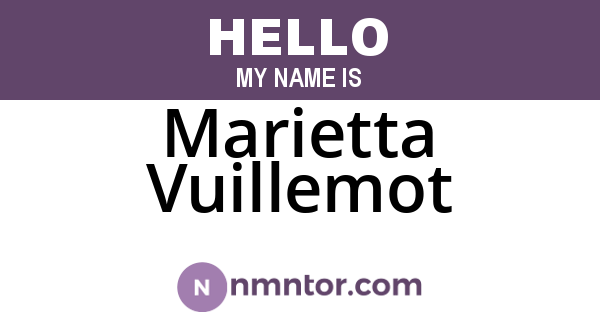 Marietta Vuillemot