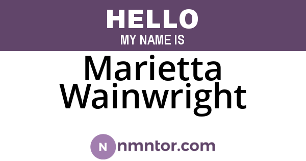 Marietta Wainwright