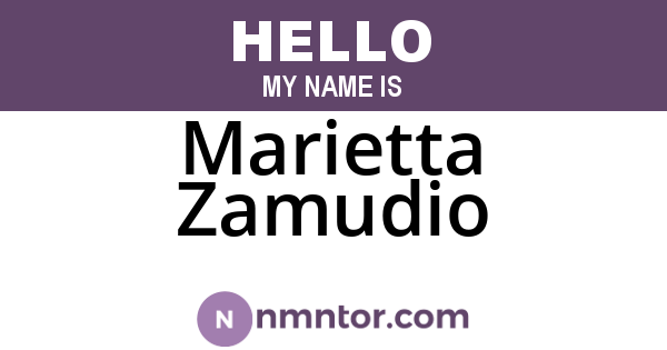 Marietta Zamudio