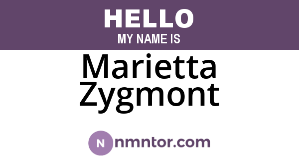 Marietta Zygmont