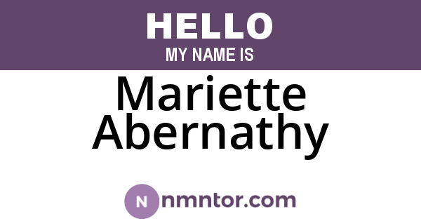 Mariette Abernathy