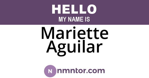Mariette Aguilar