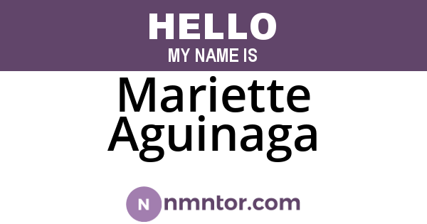 Mariette Aguinaga