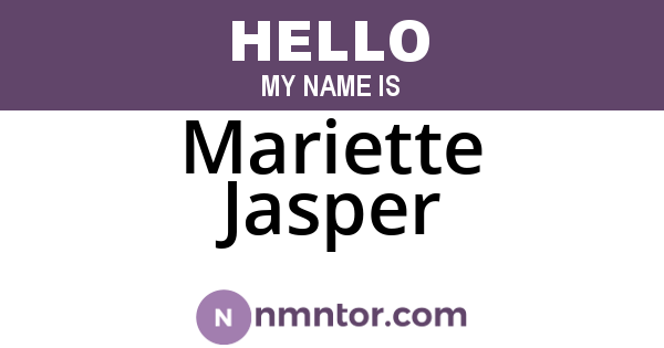 Mariette Jasper