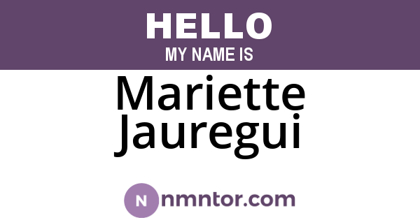 Mariette Jauregui
