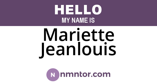 Mariette Jeanlouis