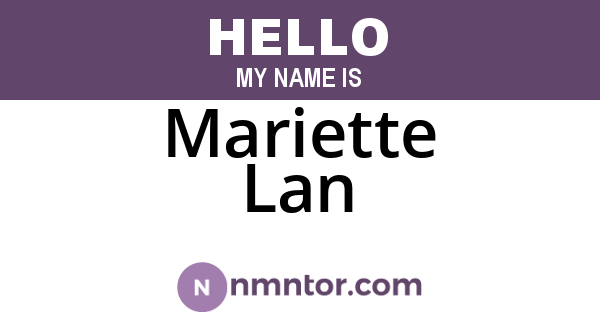 Mariette Lan