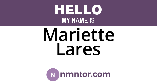 Mariette Lares