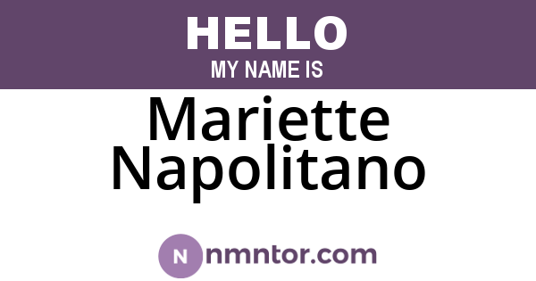 Mariette Napolitano