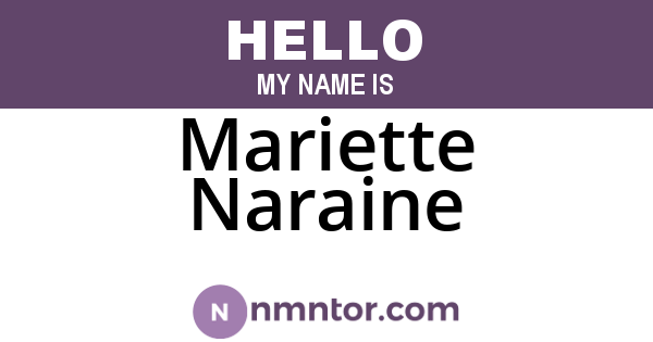 Mariette Naraine
