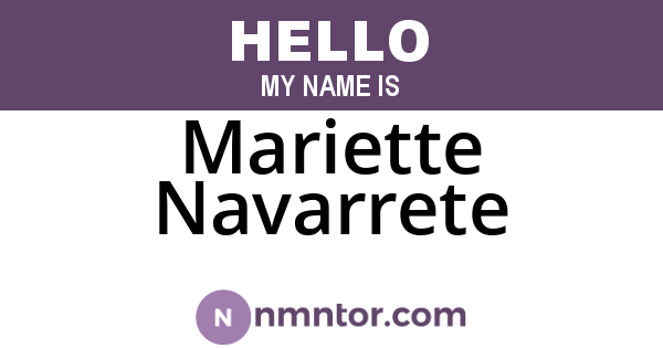 Mariette Navarrete
