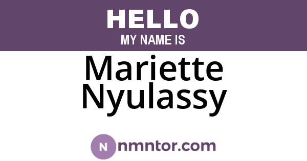 Mariette Nyulassy