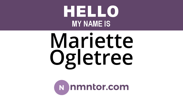 Mariette Ogletree