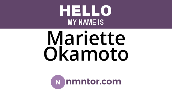 Mariette Okamoto