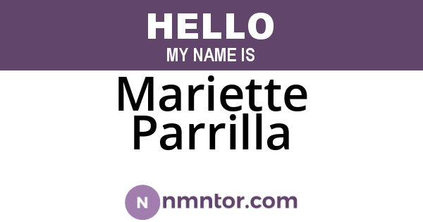 Mariette Parrilla