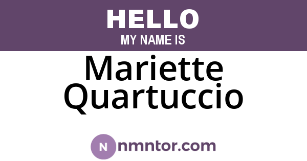 Mariette Quartuccio