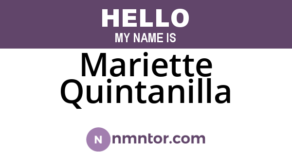 Mariette Quintanilla