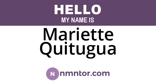 Mariette Quitugua