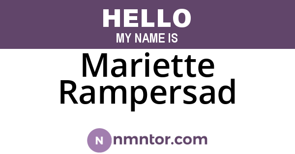 Mariette Rampersad
