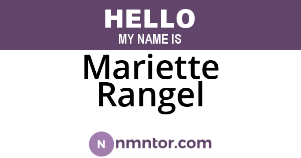 Mariette Rangel