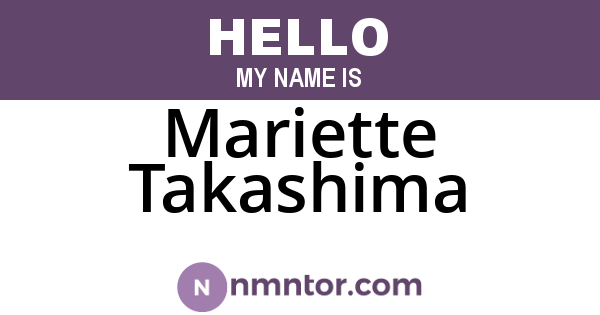 Mariette Takashima