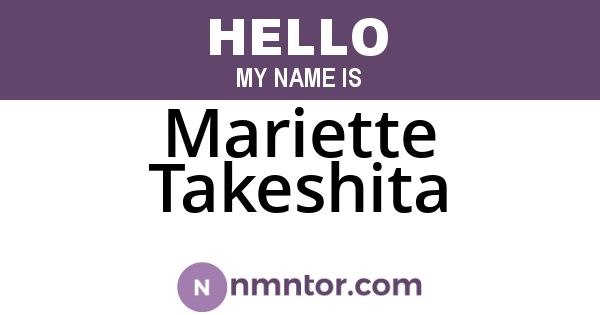 Mariette Takeshita