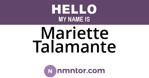 Mariette Talamante