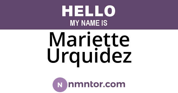 Mariette Urquidez