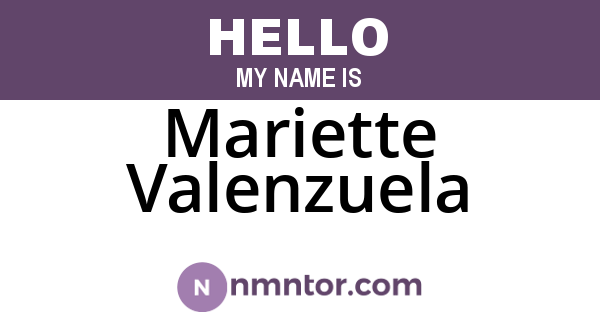 Mariette Valenzuela