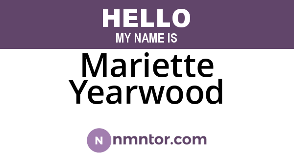 Mariette Yearwood