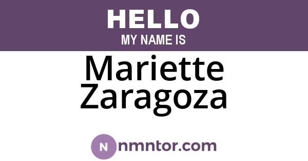 Mariette Zaragoza