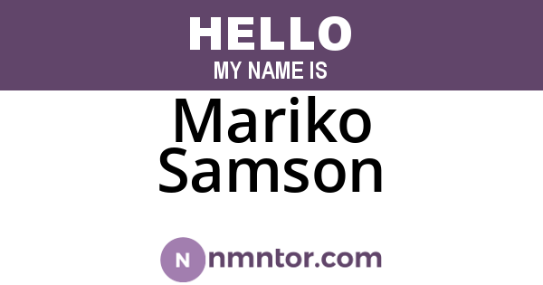 Mariko Samson