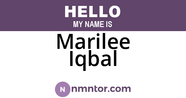 Marilee Iqbal