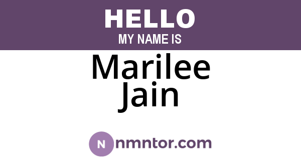 Marilee Jain