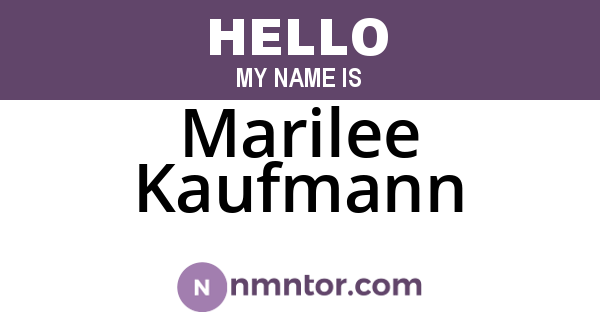 Marilee Kaufmann