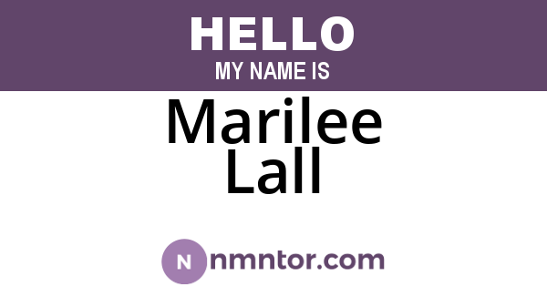 Marilee Lall