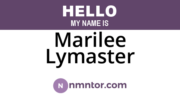 Marilee Lymaster